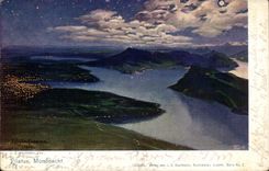 Suisse CPA Pilatus Mondnacht