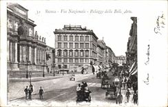 Italy Italia Roma CPA Via Nazionale Palazzo delle Beautiful Arti