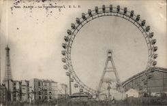 Paris CPA the large wheel (Eiffel Tower tower)