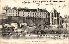 Thouars CPA the castle and sight of Thouet