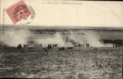 CPA Militaria Ecoles has fire a battery dissimulee (militaria)