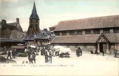 Honfleur - L'Eglise St Catherine et le Marche - CPA 