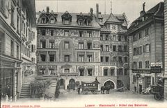 Switzerland - Schweiz - Luzern - Weinmarkt - Hotel of the Balances - CPA
