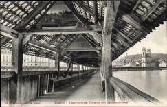 Switzerland Luzerne CPA Kapelle brucke Inneres put Jesuitenkirche