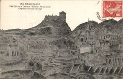 Out of Champagne - Virtues and the feudal Castle of the Mount Likes according to an old print - CPA