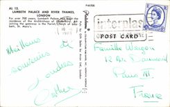 The United Kingdom Great Britain CPA Lambeth De luxe hotel and To rivet Thames London London