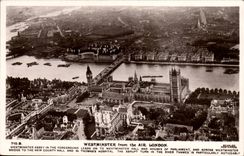 The United Kingdom Great Britain CPA Westminster from the air london London