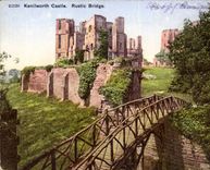 The United Kingdom Great BRitain CPA Kenilworth castle Rustic bridge