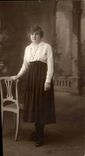 Real photo Saint Ouen (93) Woman for Mrs Mariotte Avenue of the Romainville Republic in 1917
