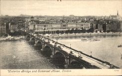 England - England - London - London - Waterloo Bridge and Somerset House - CPA