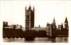 England - England - London - London - Westminster Abbey and Houses off Parliment - CPA