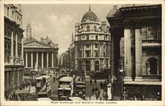 England - England - London - London Royal Exchange and Mansion House - CPA