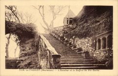 Faouet CPA the staircase and the belfry of co Beard