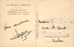 Tregastel CPA L'eglise et l'ossuaire