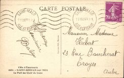 Saint Servan sur Mer CPA Le port au clair de lune