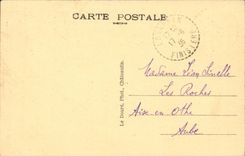 Locronan CPA the martyrdom Cross decorated with the 15 the apse with its beautiful stained glass