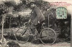 CPA Thaon the Vosges Mrs Delait in excursion (Monster woman has barb cyclist cycles cycling bicycle the Vosges beard) TOP