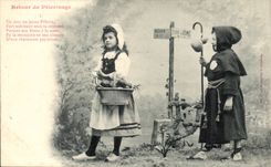 CPA Ruckkehr der Pilgerfahrt Kinder Belleveu Strasse von Rom