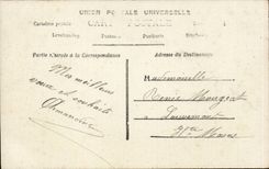 CPA Fantasy Thank you of your good wishes Recevez mine exchanges some (Man flowers)