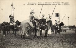 CPA Compiegne Festivals von Jeanne des Bogens (1909) das Turnier adelt das Erwarten ihrer Eintragung auf den Listen