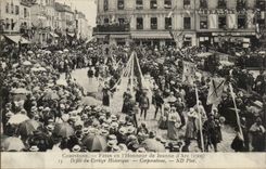 CPA Compiegne Festivals von Jeanne des Bogens (1909) losten historische Prozession Korporationen auf