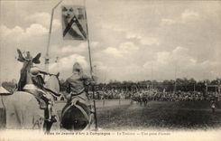 CPA Compiegne Festivals von Jeanne des Bogens das Turnier ein Hauptschlussel der Waffen