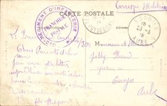 CPA Folklore Standard Costumes of Happy Auvergne couple TOP