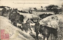 Militaria Camp of Mailly the assembled artillery and the obstacles Half turn in a narrow way