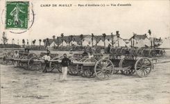 Militaria Camp of Mailly CPA Park of Overall picture artillery (guns)