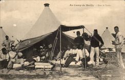 Militaria Camp of Mailly CPA Under the tent