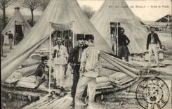Militaria Camp of Mailly CPA Under the tent