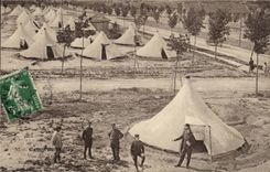 Militaria Camp of Mailly CPA Seen of the tents