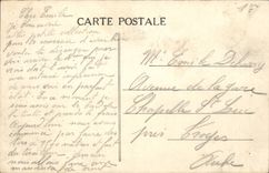 Militaria Camp of Mailly CPA soup on the bed