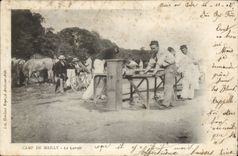 Militaria Camp of Mailly CPA the laundrette