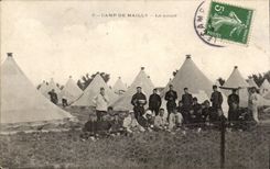 CPA Militaria Camp of Mailly soup