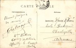 CPA Militaria Camp of Mailly a corner of the camping