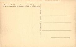 CPA Paris Panorama de Paris en flammes D'apres une estampe en couleurs (musee de Saint Denis) mai 1871