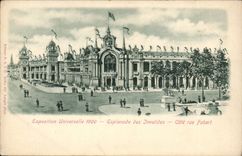 CPA Paris Exposition universelle de 1900 Esplanade des Invalides Cote rue Fabert