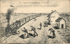 CPA Legende de Saint Saulge Le TAcot (train humour)