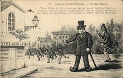 CPA Humour Legende de St Saulge Les Reverberes