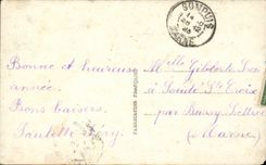 CPA Phantasie-Kind und nounours (tedddybear Kind des Baren)