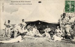 Umlagerungen von Toul - Innenraum des Zeltes Bois das der Bishop hat - CPA