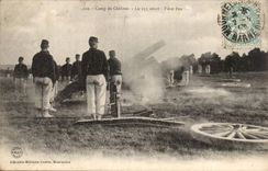 Camp of Trawl-nets - 155 short - Part! Fire! School of Fire - militaria - soldier - CPA