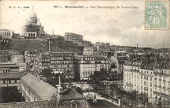 Paris 14 - Montmartre - Panoramic View of Sacring Heart - CPA