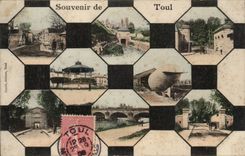 CPA Andenken von Toul (Ballon-Zeppelin)