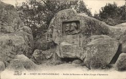 Fontainebleau - Rock of Rousseau and Milet - CPA