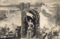 CPA Fantasy Fantasy Jehanne of arc Angel Angel