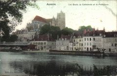 Kais Auxerre-CPA die Kathedrale und die Prafektur