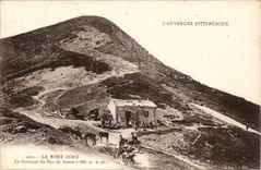 The mount Gilds CPA the top of Puy de SAncy Auvergne (ass donkey mule)