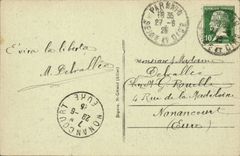 The mount Gilds CPA the top of Puy de SAncy Auvergne (ass donkey mule)